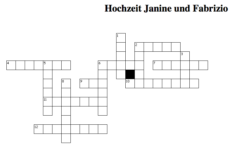 Hochzeitszeitung Janine und Fabrizio Auflage 1 - die erste und letzte Hochzeitsquiz